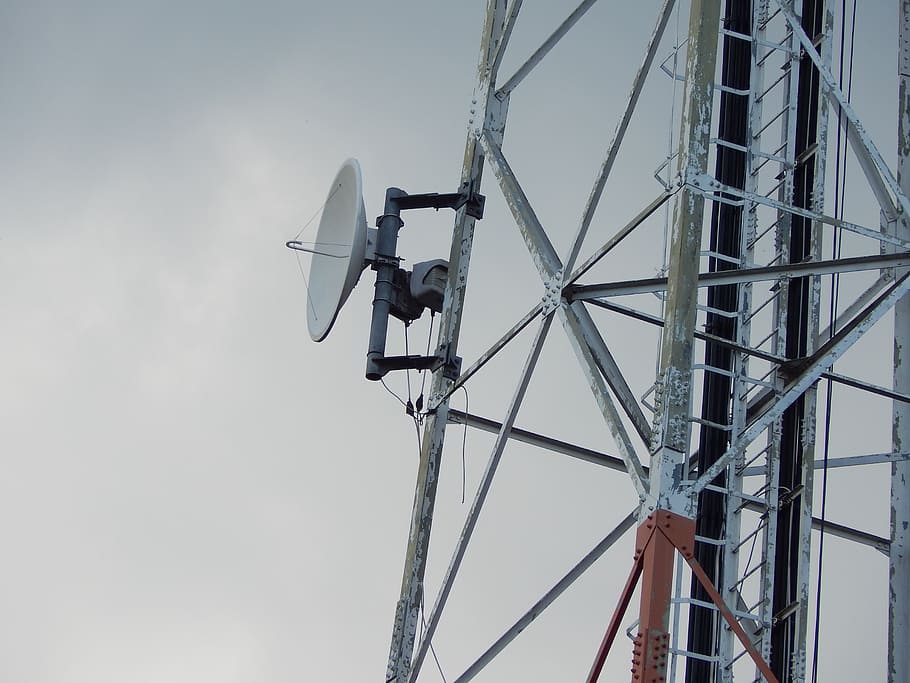 transmitter, antenna, tower, low angle view, sky, built structure HD wallpaper