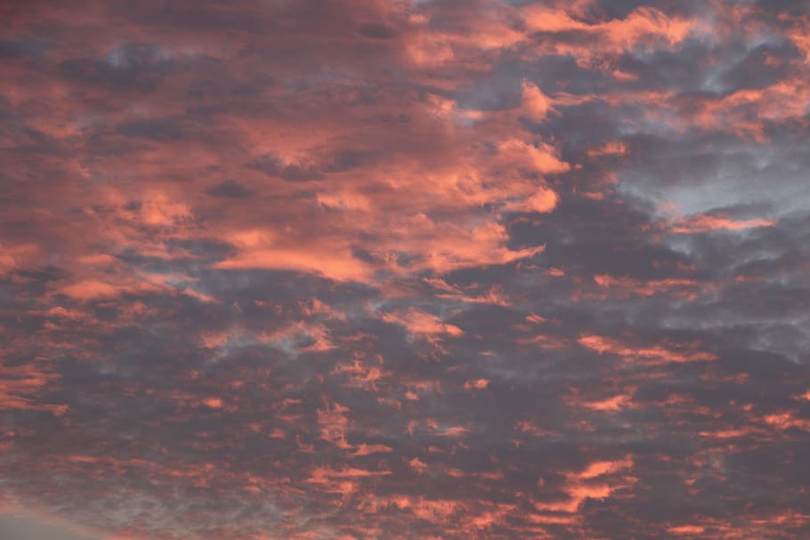 sky, red, sunset, sol, clouds, orange, evening, denmark, weather HD wallpaper