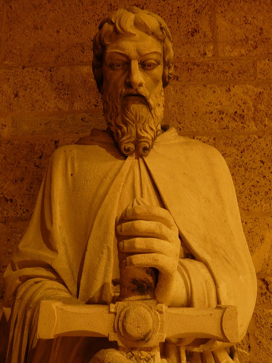 Holy, Knight, Sword, Bart, Man, Figure, statue, church, house of worship HD wallpaper