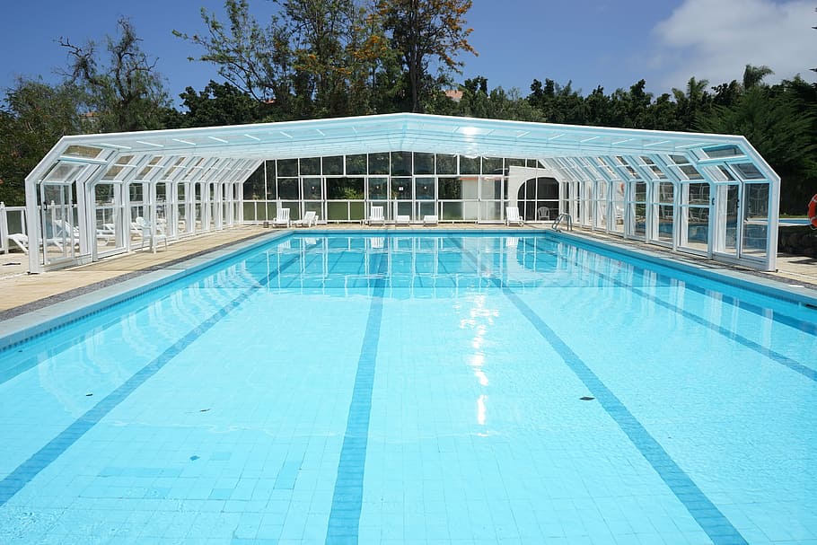 Olympic size pool, swimming-pool, water, cool, refresh, wet HD wallpaper