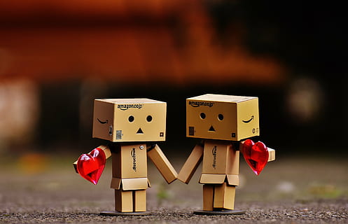 HD wallpaper: two Danbo holding hands, figure, together, hand in hand, love  | Wallpaper Flare