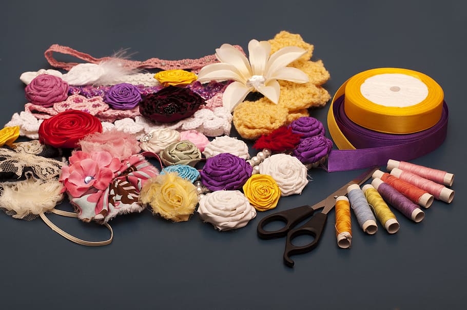 desktop, color, needle, yarn, craft, sewing, decoration, closeup