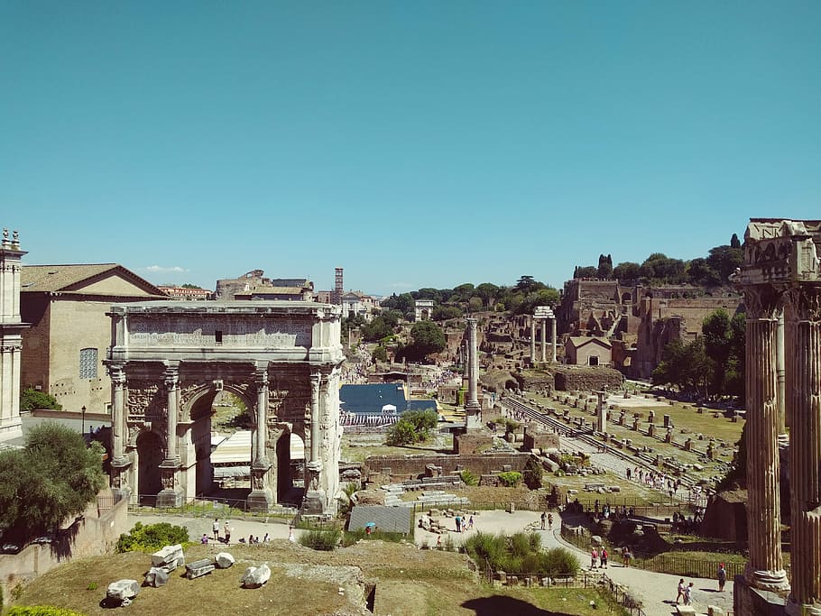 Forum Romanum, Old Town, Ruine, old buildings and structures, HD wallpaper