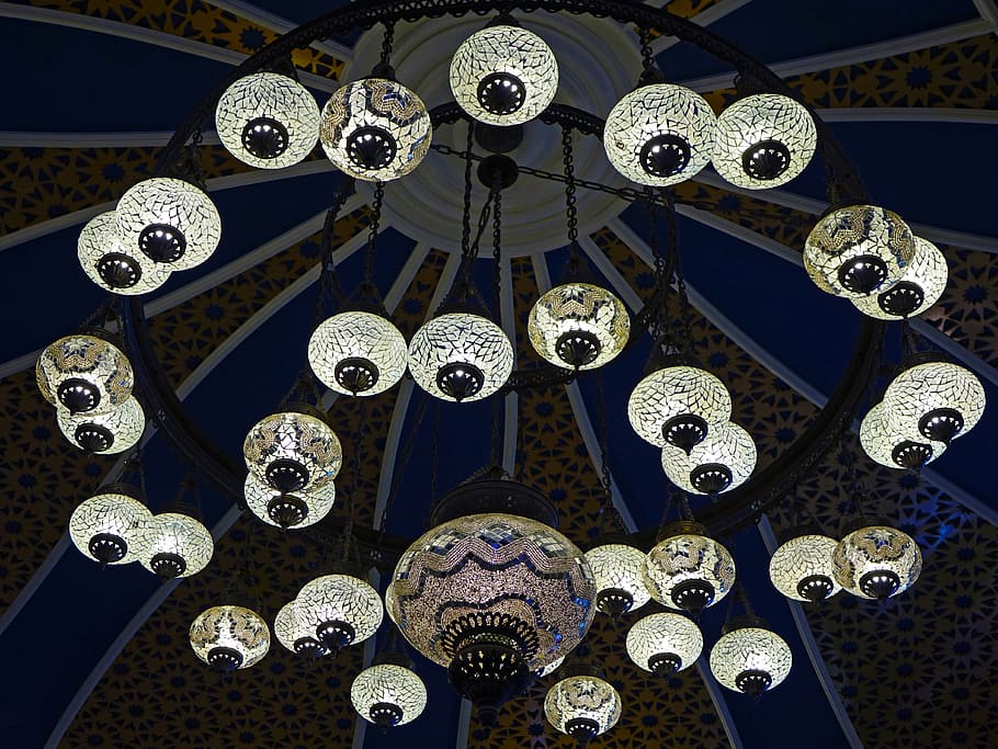 lanterns, moroccan, lighting, bright, decoration, design, white HD wallpaper