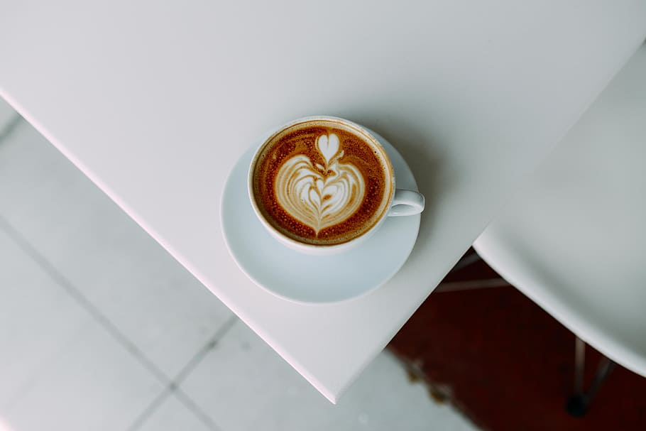 cup of coffee on table, coffee - Drink, cappuccino, espresso HD wallpaper