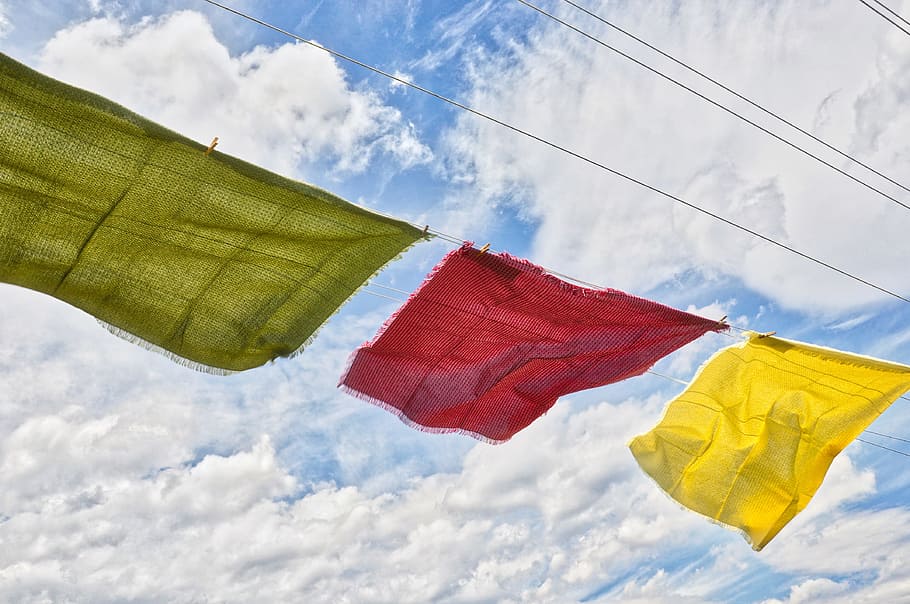 Cloths, Tablecloth, cloths line, tablecloths, wind, breeze HD wallpaper