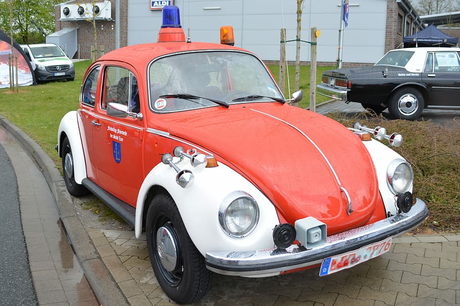 Beetle, Fire, Fire, Fire Truck, Oldtimer, vehicles, historically HD wallpaper