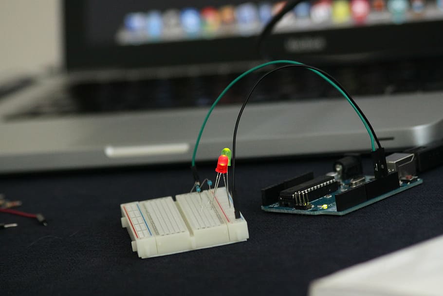 computer, data, hardware, led, technology, connection, indoors HD wallpaper
