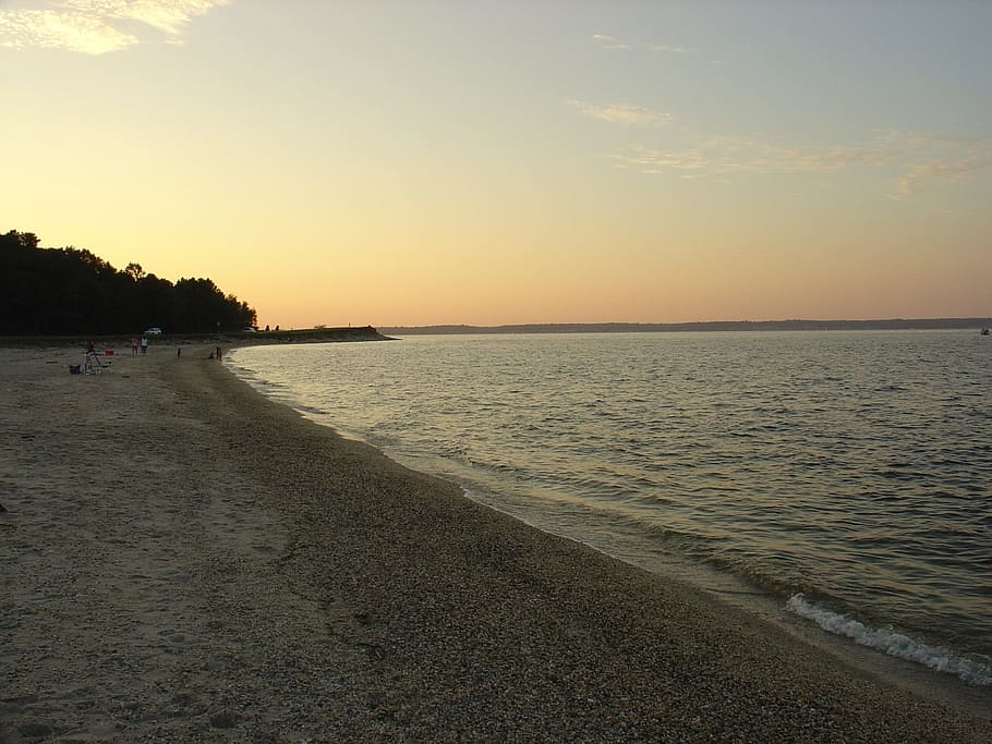 empty beach, seashore, coast, ocean, nature, sand, water, outdoor HD wallpaper