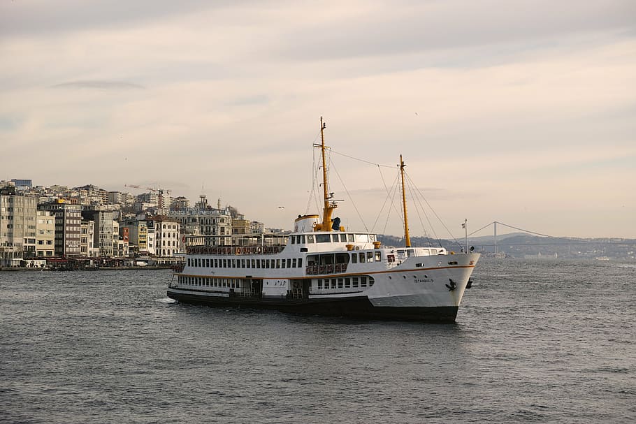 ship, v, istanbul, landscape, marine, beach, townscape, boats HD wallpaper