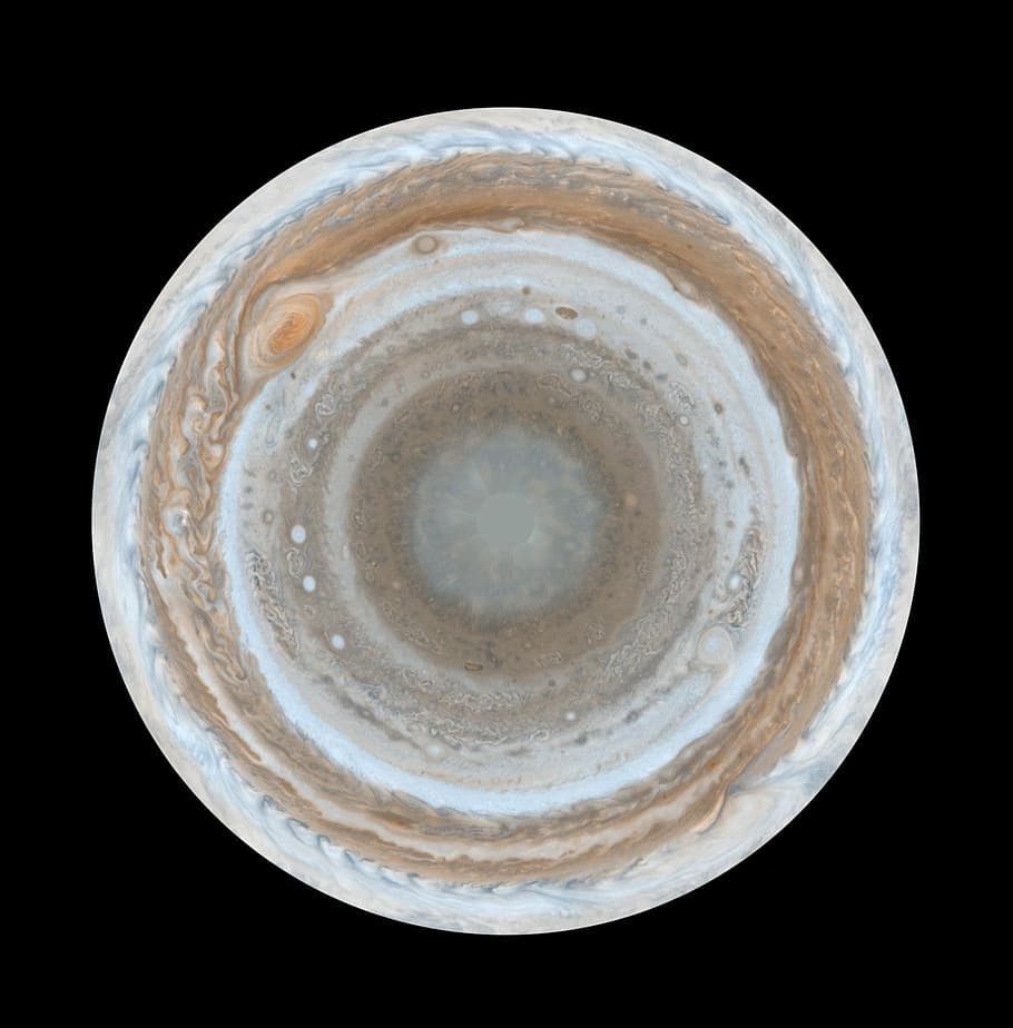 round white plate on black surface, jupiter, planet, atmosphere HD wallpaper