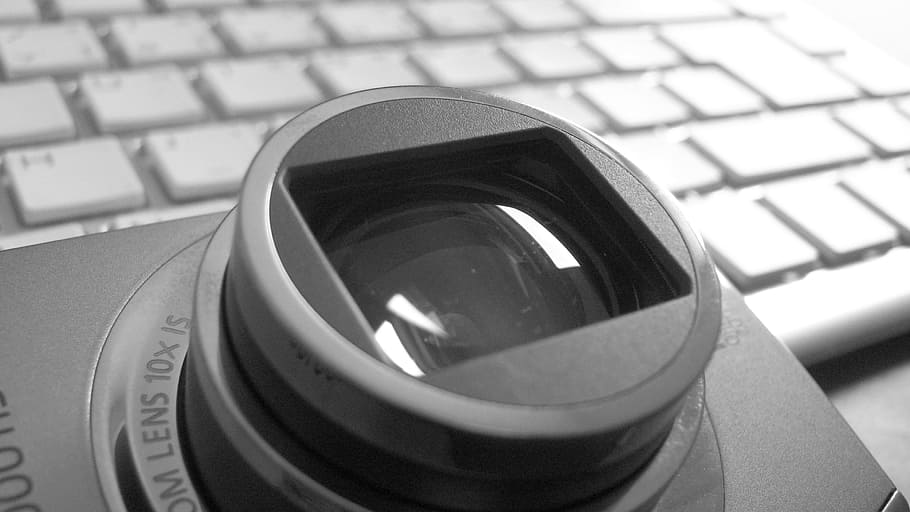 Lens, Photography, Keyboard, Computer, camera, mirroring, digital camera HD wallpaper