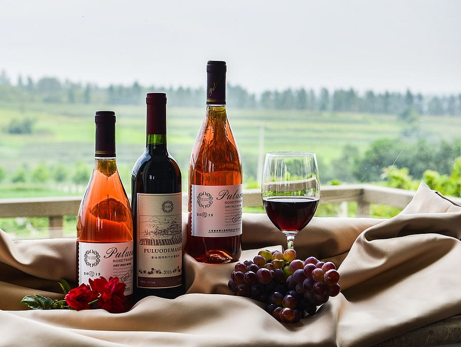 wine bottles beside wine glass, cape lode, manor, drink, food and drink HD wallpaper