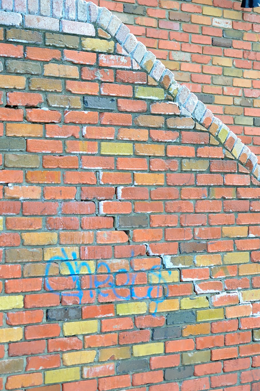 wall, graffiti, building, architecture, bricks, colorful, brick wall HD wallpaper