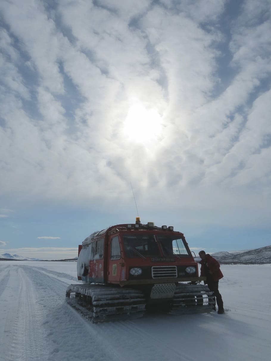 Rover, Roads, Plain, Tundra, rotrak, the roads, cirrus clouds HD wallpaper