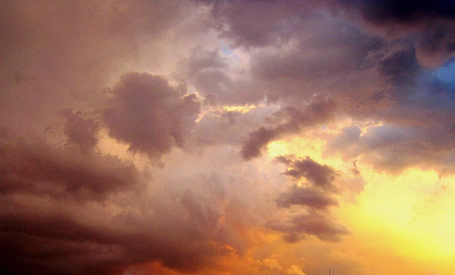 white clouds, sunset, sundow, solid, smooth, whispy, light HD wallpaper