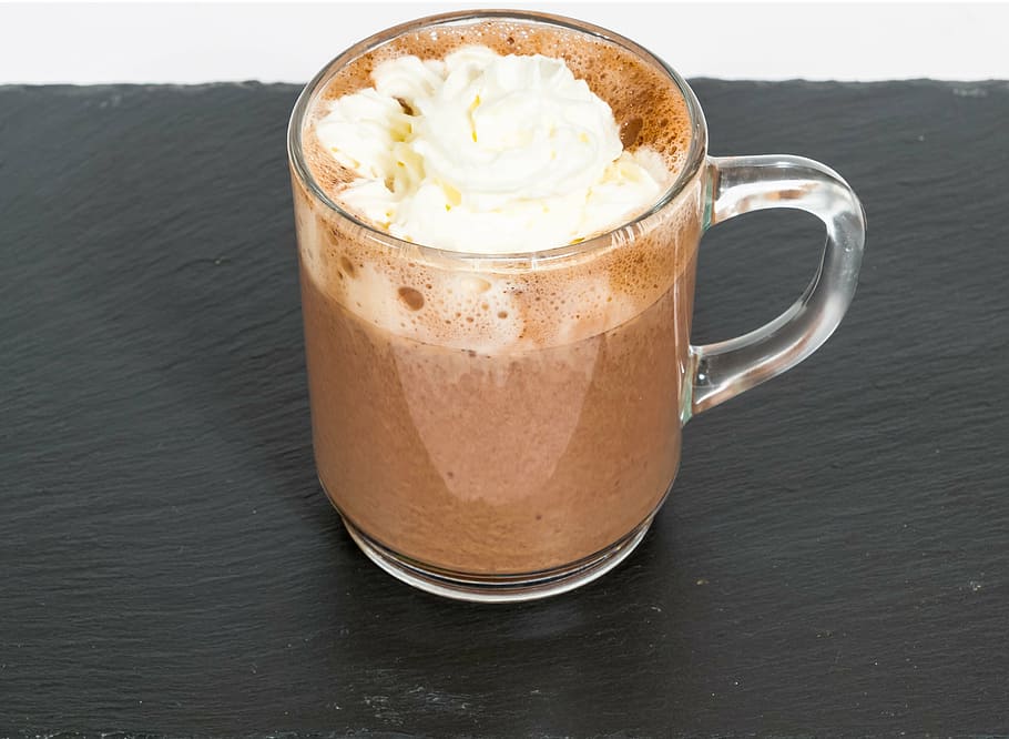 clear glass hot chocolate mugs