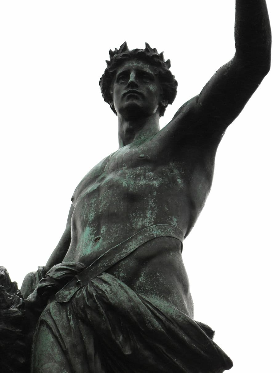 statue, london, bronze, sculpture, art and craft, low angle view HD wallpaper