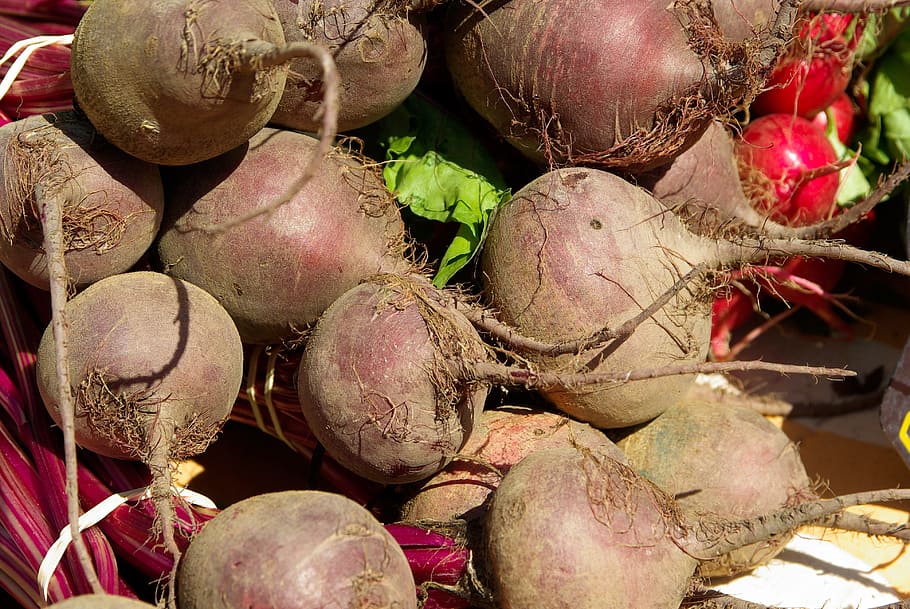 bunch of sweet potatoes, Vegetables, Beets, Roots, Market, food and drink HD wallpaper