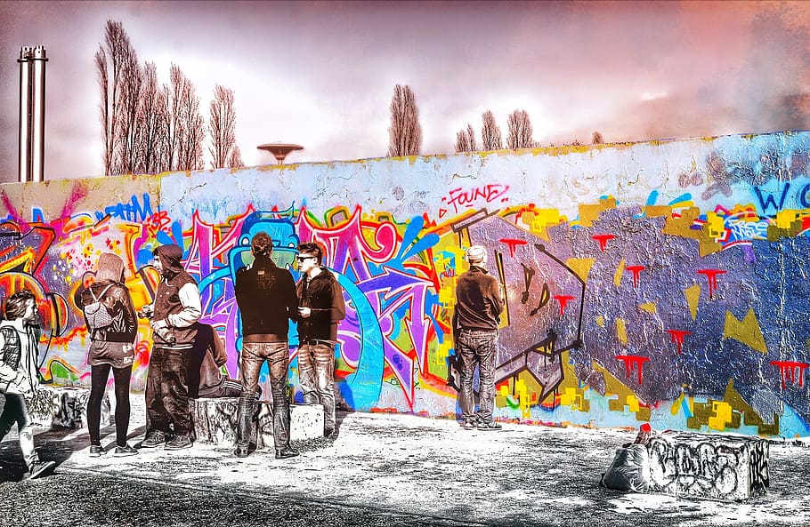 graffiti artwork illustration, paint, artists, wall, staining HD wallpaper