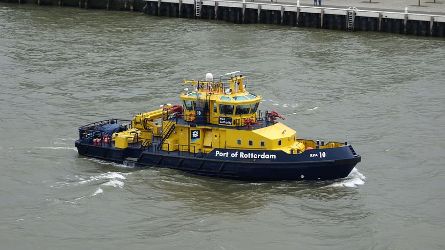 Boat, Boating, Water, River, Tug, Pusher, rotterdam, transportation HD wallpaper