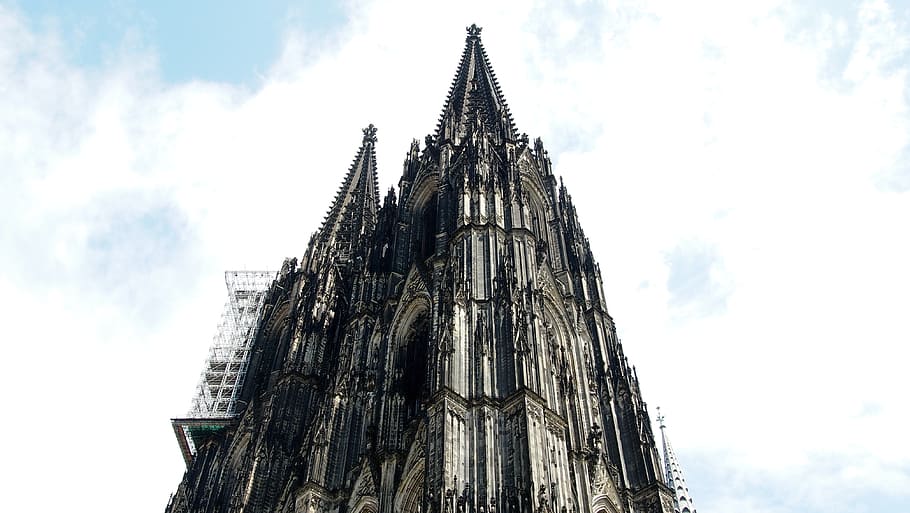 cologne, dom, sky, scaffold, built structure, architecture HD wallpaper