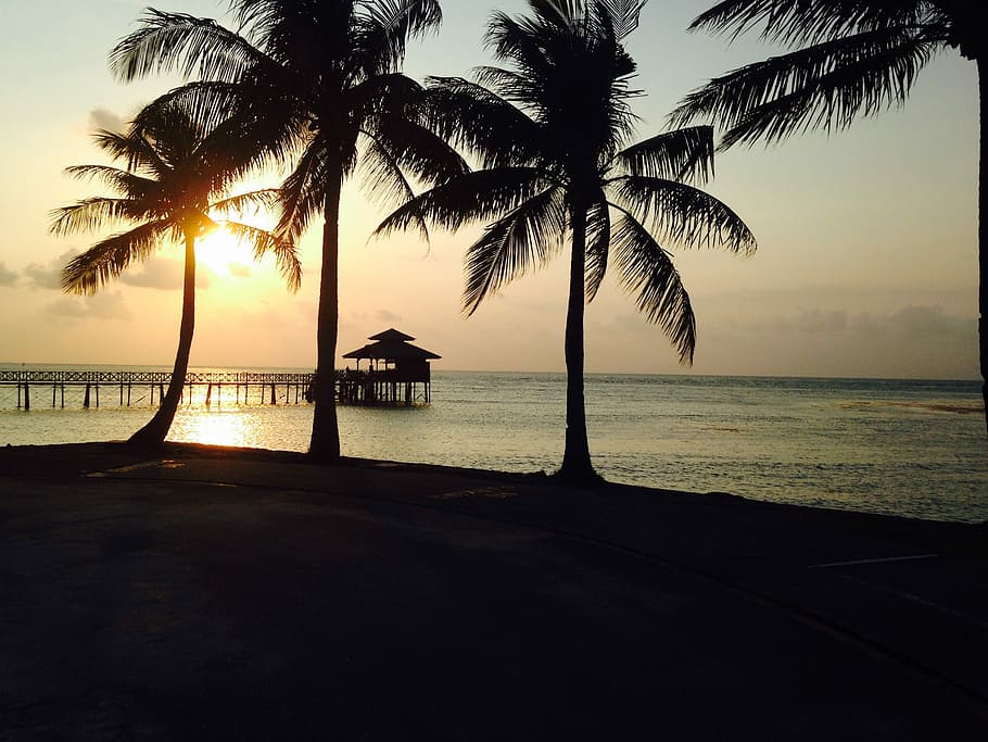 Sunset, Jetty, Beach, Relax, Landscape, travel, holiday, vacation HD wallpaper