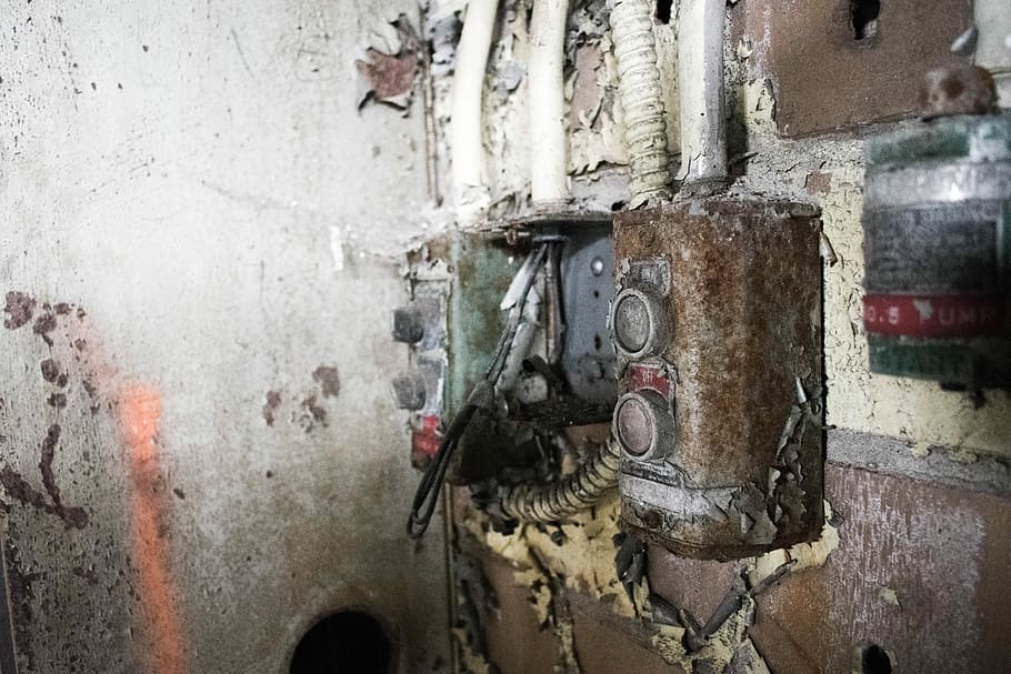 Buttons, Electrical, Warehouse, industrial, factory, wall, interior HD wallpaper