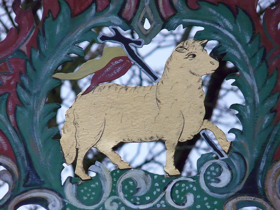 Shield, Sheep, Lamb, Inn, Economy, tavern, metal, schäfchen HD wallpaper