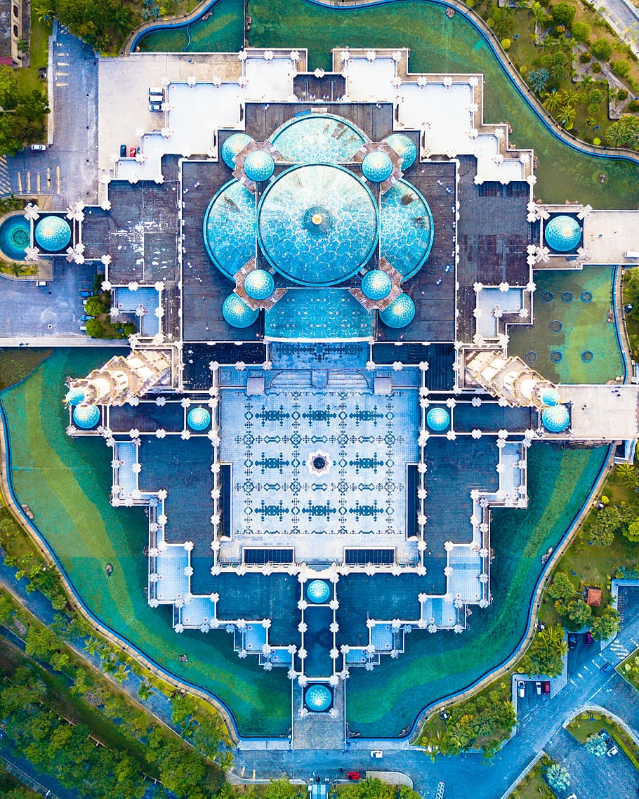aerial photography of Blue Mosque, Istanbul, aerial photography of white and blue dome building at daytime HD wallpaper
