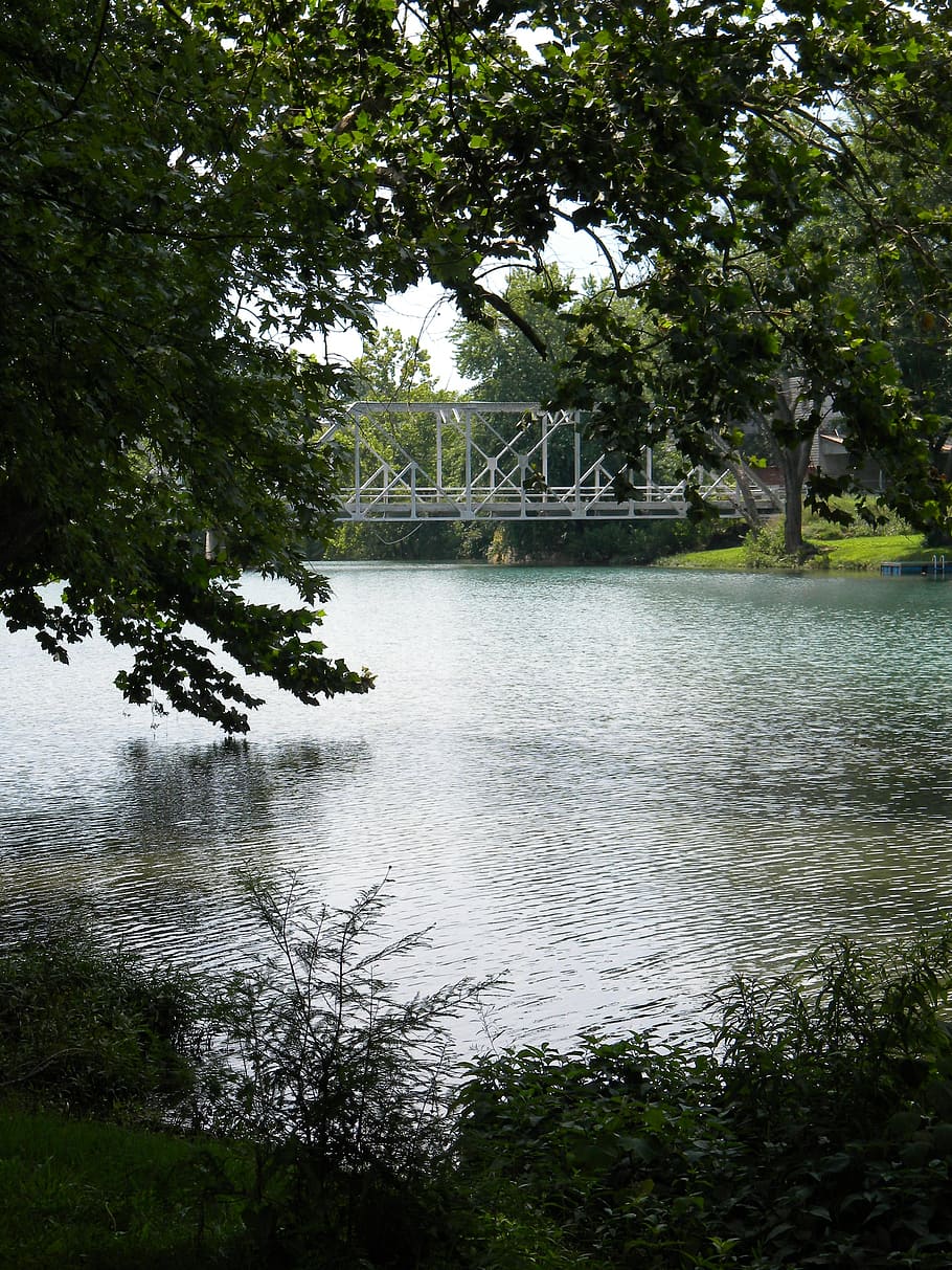 water, bridge, river, architecture, landscape, wilderness, scenery HD wallpaper