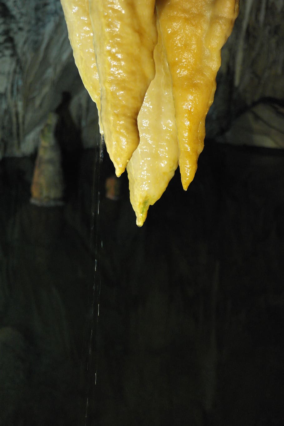 cave, stalactite, potholing, underground, food, close-up, focus on foreground HD wallpaper