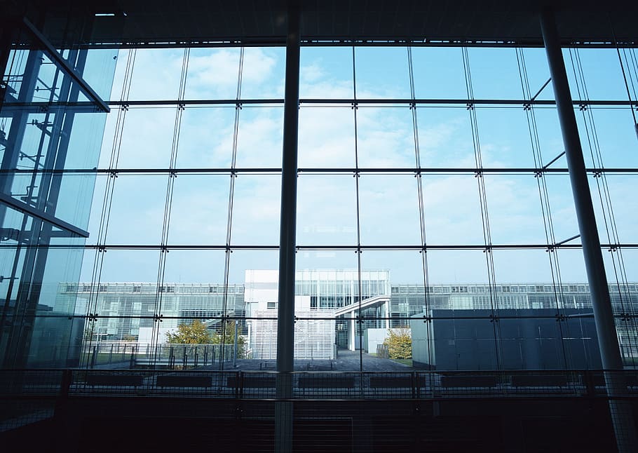 city, building, sky, glass - material, architecture, built structure HD wallpaper