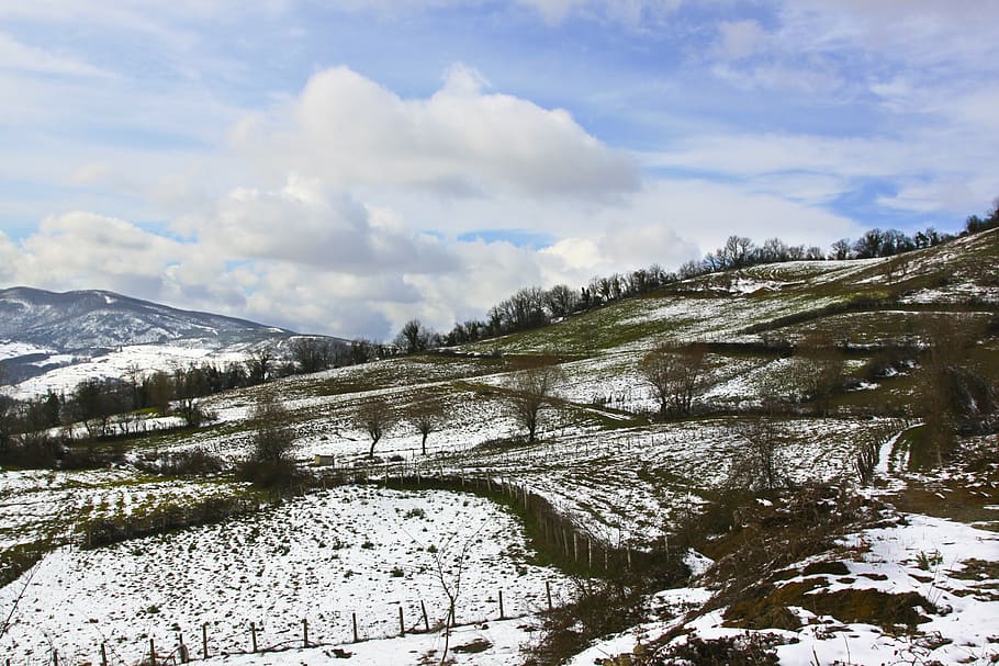 snow, winter, landscape, nature, snow landscape, winter season HD wallpaper
