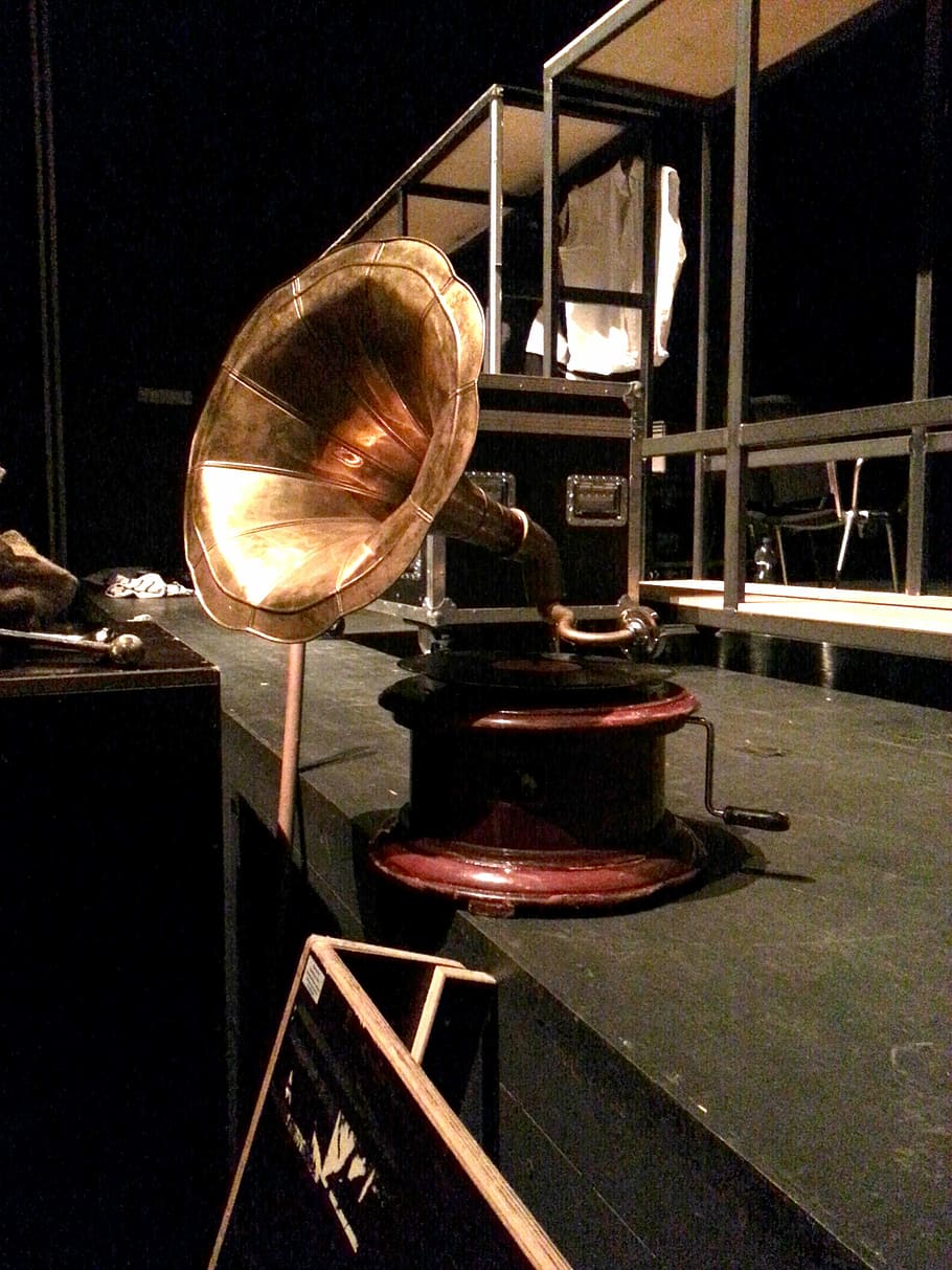 turntable, theater, performance, scene, indoors, no people HD wallpaper