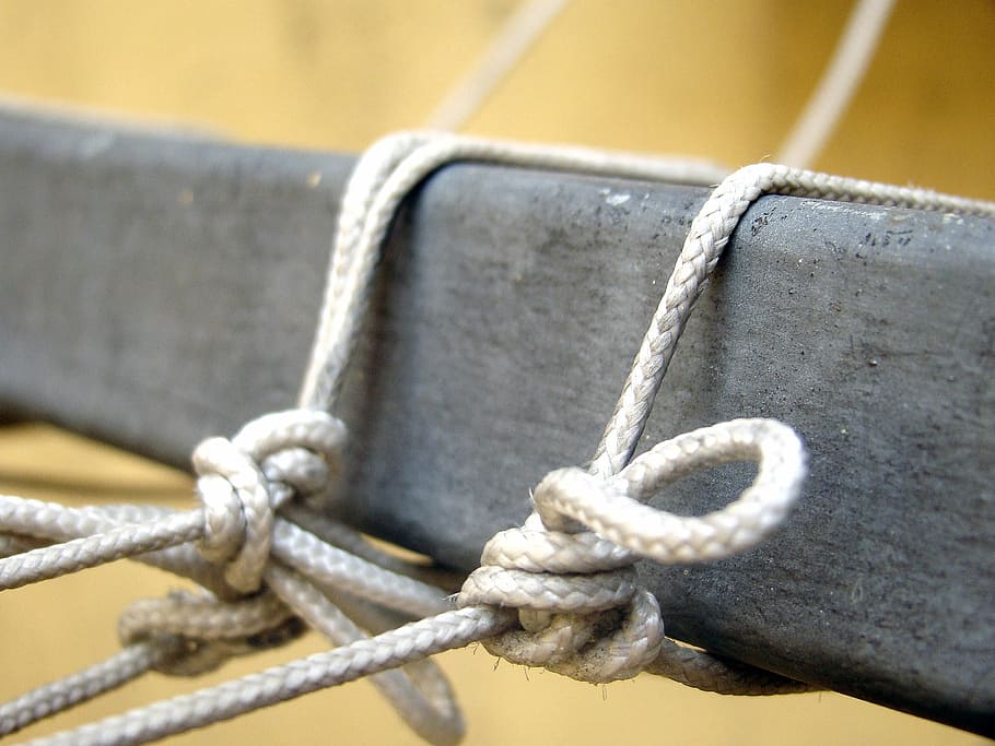 knot, close, textured, equipment, strength, metal, connection HD wallpaper