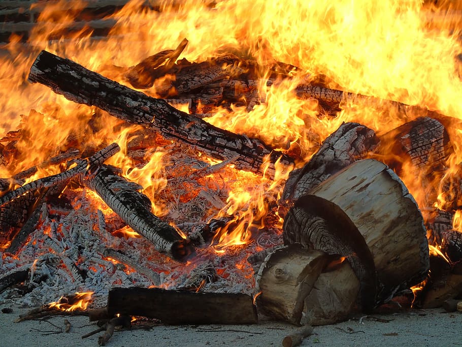 fire, wood, winter, campfire, bonfire, heat, lena, flames, hot HD wallpaper