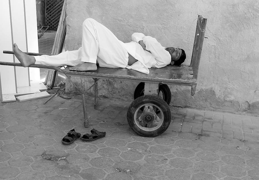Man, Break, Dubai, Chillout, Rest, relaxation, boon, black And White HD wallpaper