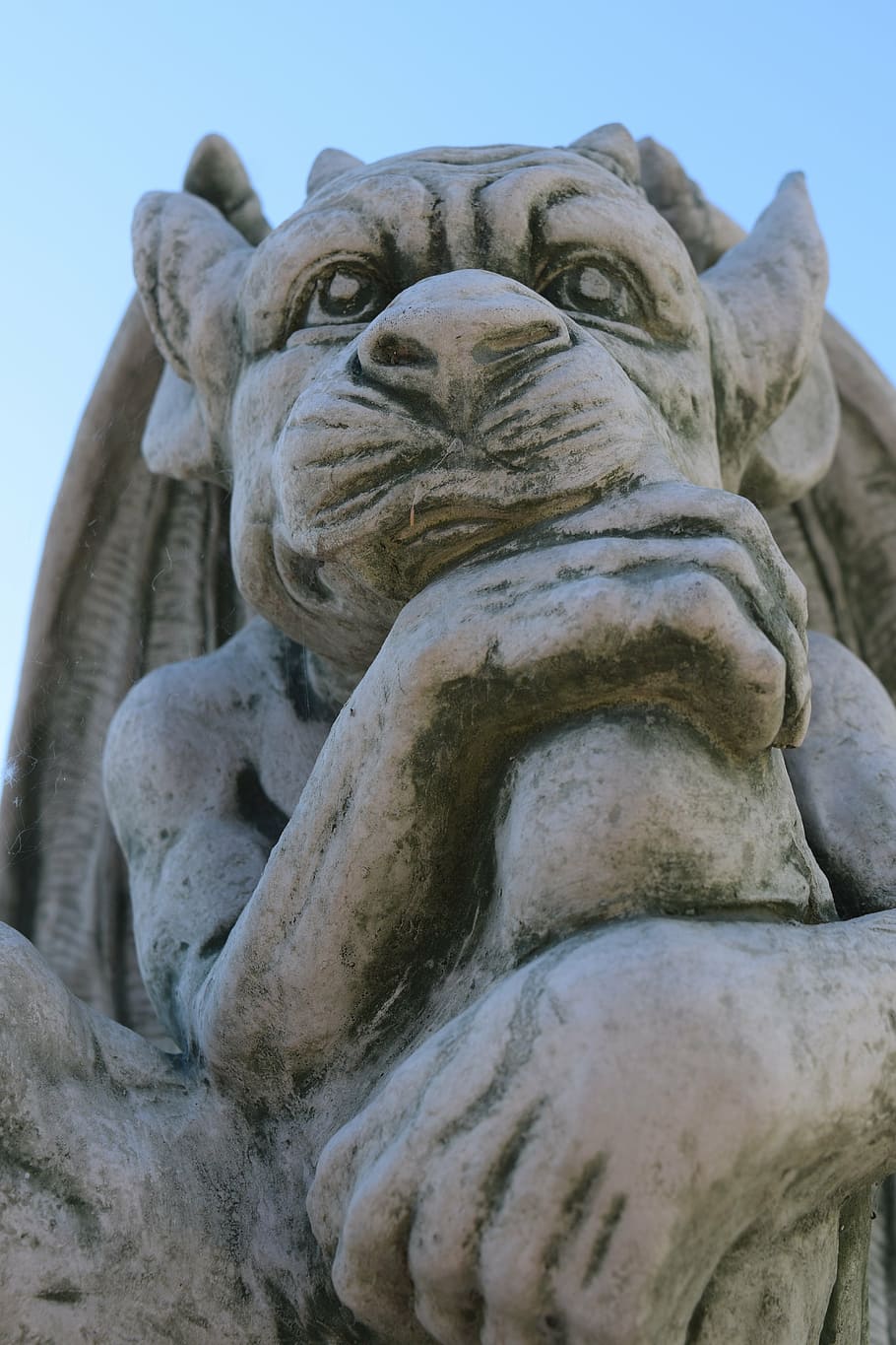 gargoyle, figure, mythical, head, stone, stone sculpture, middle ages HD wallpaper