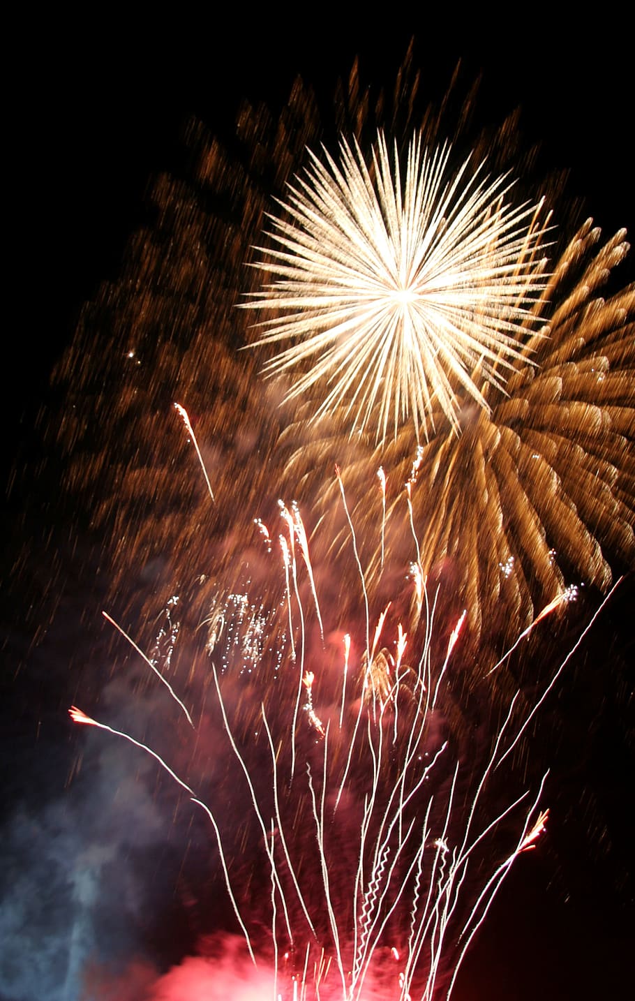 fireworks display, Rocket, Light, Night, sylvester, explosion, HD wallpaper