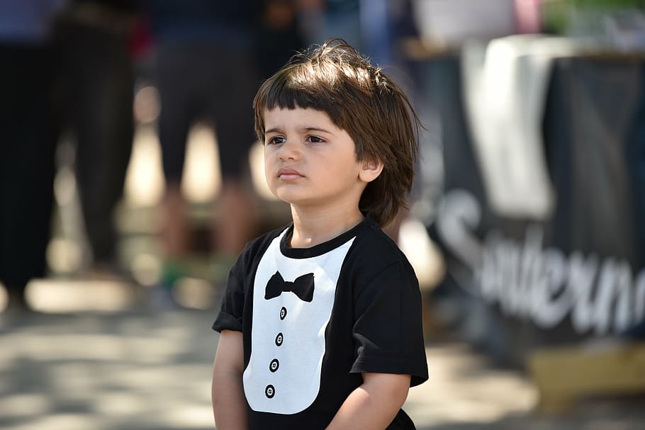 children, boy, dressed up, face, joy, curiosity, future, childhood HD wallpaper