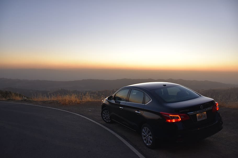 auto, asphalt, road, twilight, evening, transportation, mode of transportation HD wallpaper