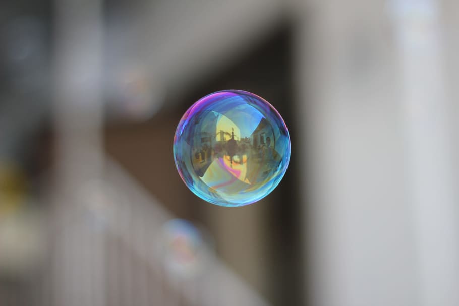 close-up photography of bubble, soap bubble, flies, flight HD wallpaper