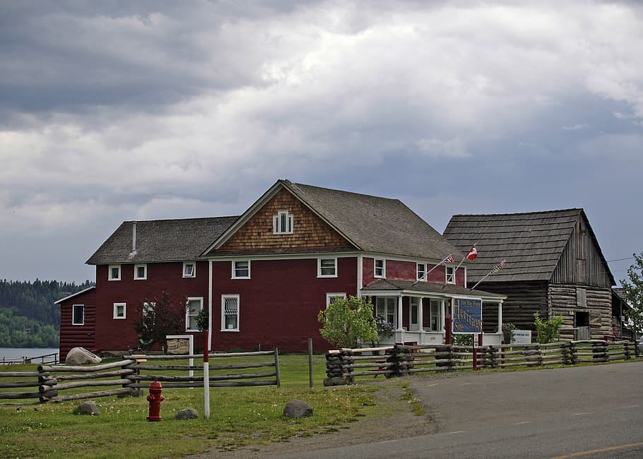 onehundred eight mile house, heritage, old buildings, wooden, HD wallpaper