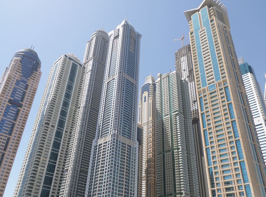 Dubai, Emirates, skyscapers, skyscraper, architecture, built Structure HD wallpaper