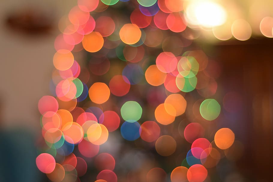 bokeh photography, christmas, ornaments, colorful, christmas ornaments, HD wallpaper