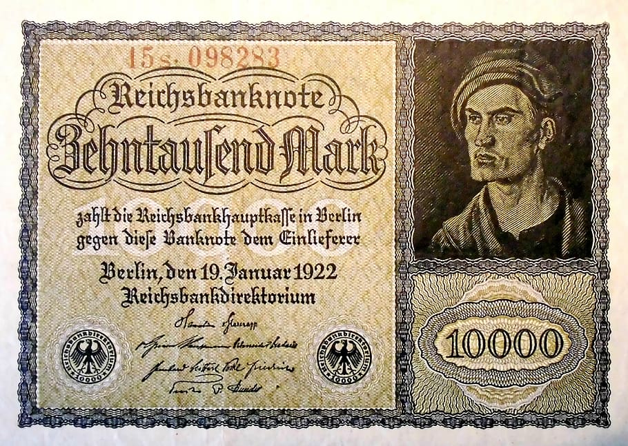 inflation, money, 1922, imperial banknote, germany, war-induced, HD wallpaper