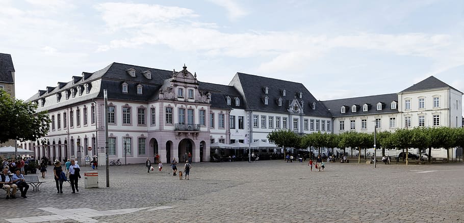 cathedral square, trier, panorama, architecture, building exterior HD wallpaper
