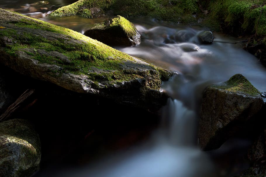 Body of Water Phoot, boulders, creek, environment, flow, green HD wallpaper