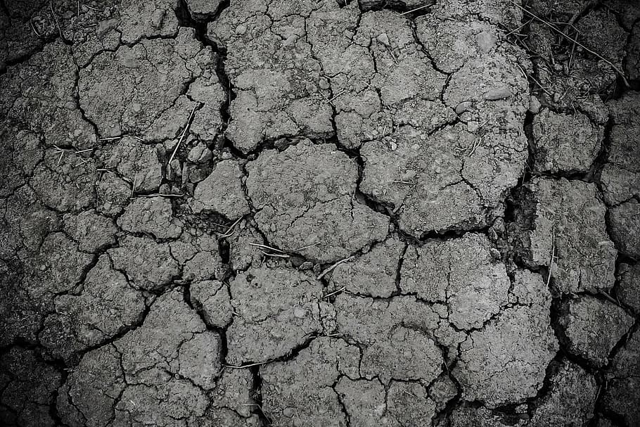 brown soil, mud, dirt, drought, disaster, arid, broken, texture
